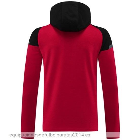 Nuevo Chaqueta Con Capucha AC Milan 24/25 Negro Rojo Baratas